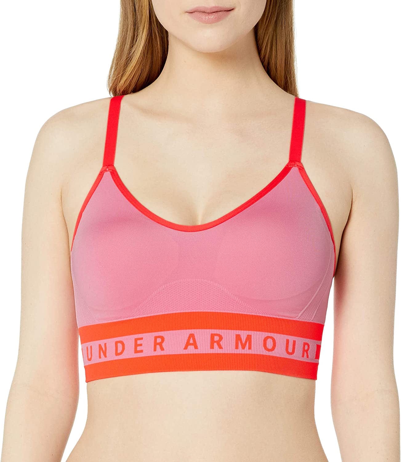 Under Armour Women'S Seamless Longline Sports Bra Lipstick (691)/Beta / Large