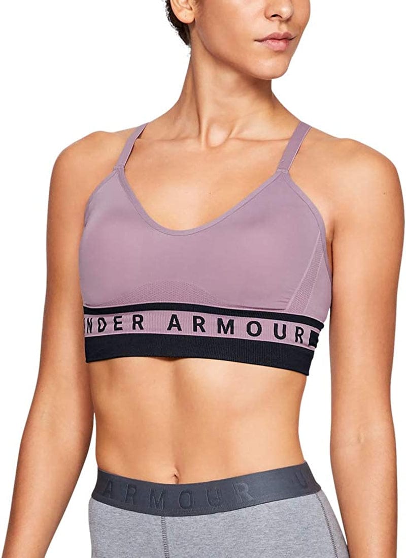 Under Armour Women'S Seamless Longline Sports Bra Purple Prime (521)/Black / X-Large