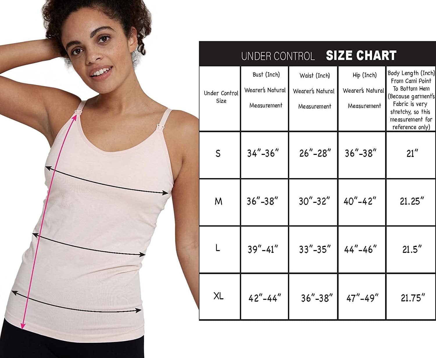 Under Control Nursing Cami Tank Tops for Breastfeeding Women Nursing Tops Maternity Shirts, Camisoles with Built in Bra 3Pack