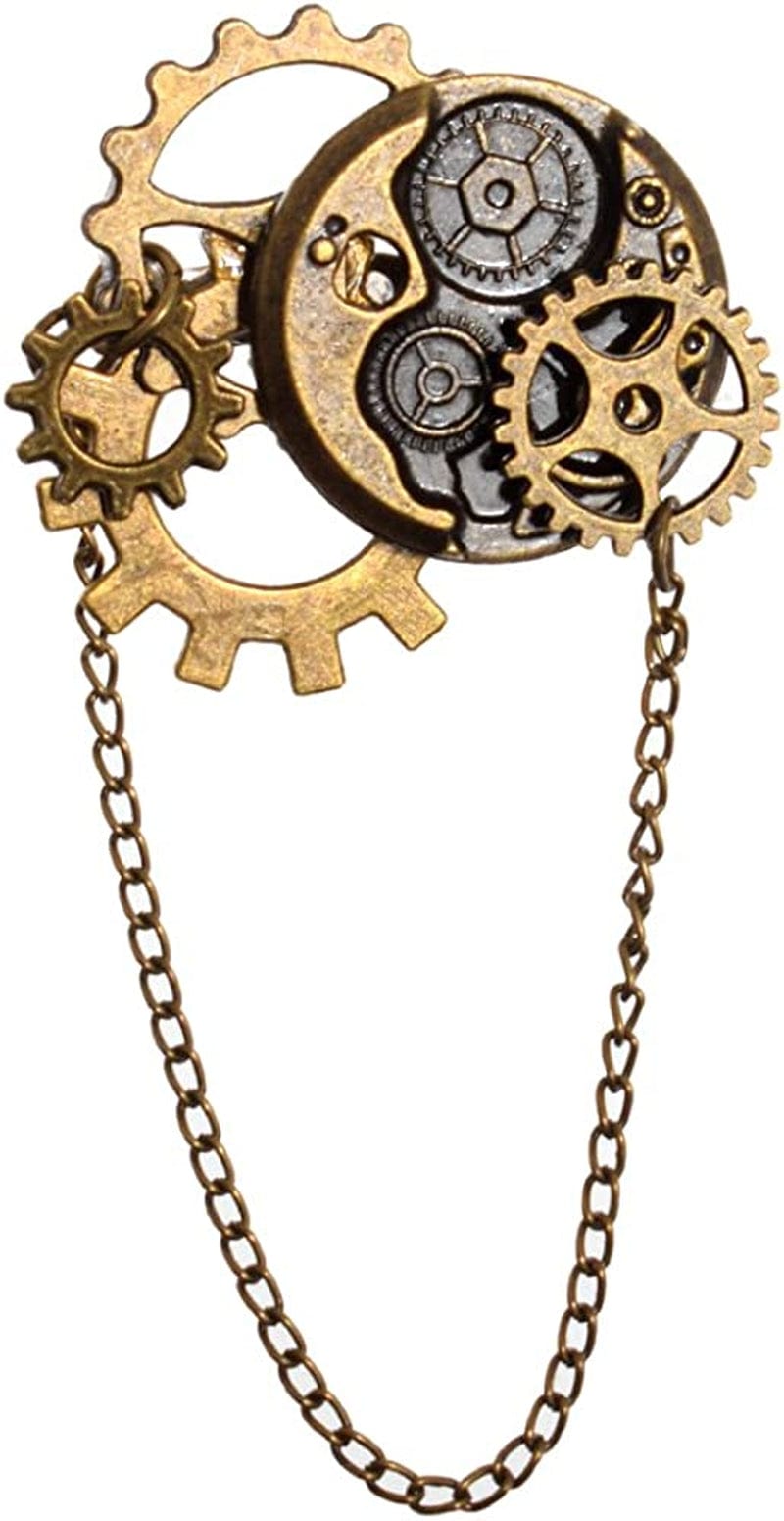 Unisex Steampunk Brooch Lapel Pin B