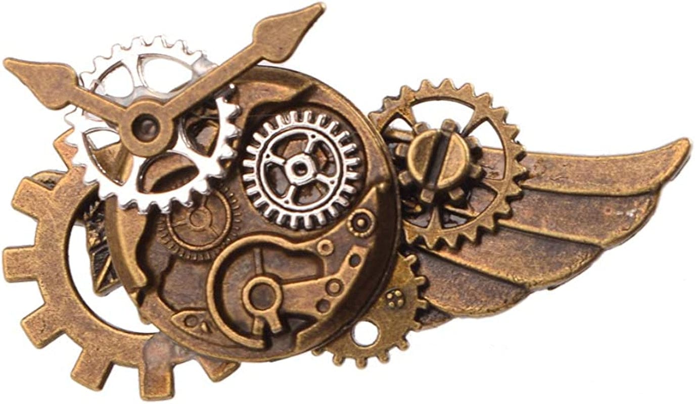 Unisex Steampunk Brooch Lapel Pin L