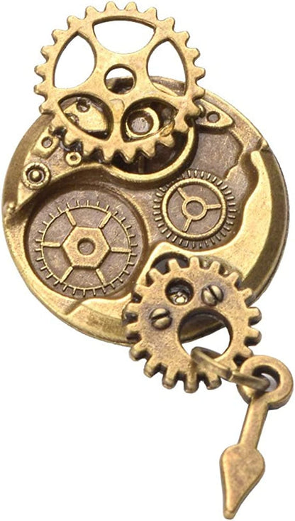 Unisex Steampunk Brooch Lapel Pin R