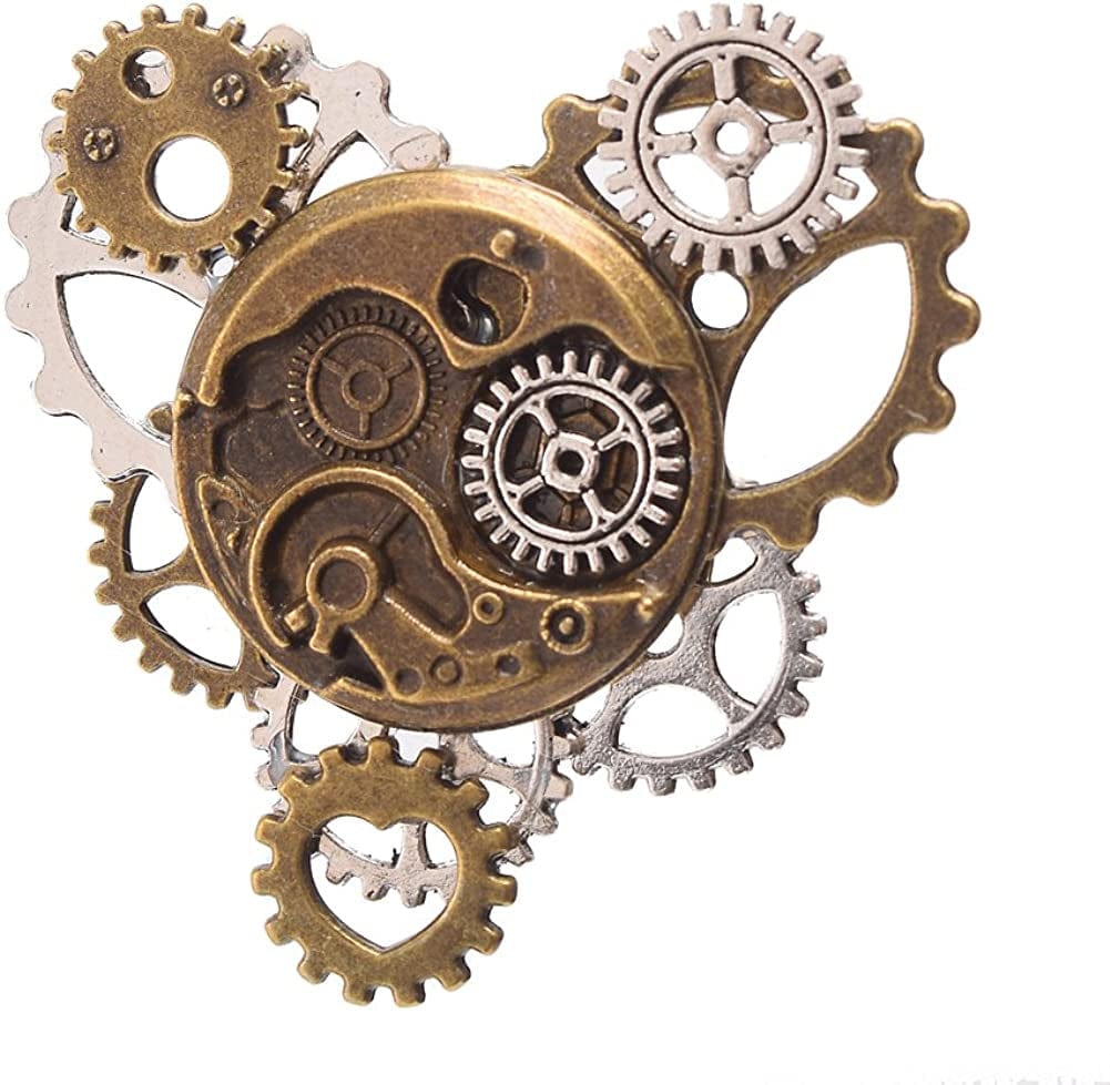 Unisex Steampunk Brooch Lapel Pin N