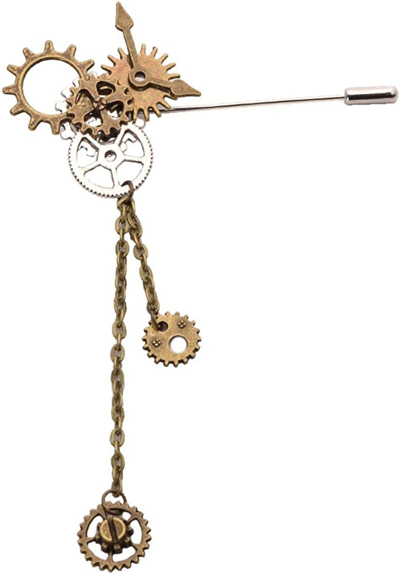 Unisex Steampunk Brooch Lapel Pin T