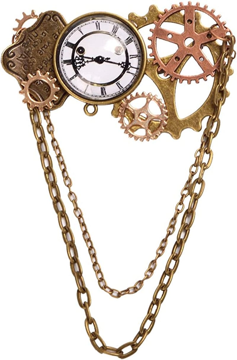 Unisex Steampunk Brooch Lapel Pin D