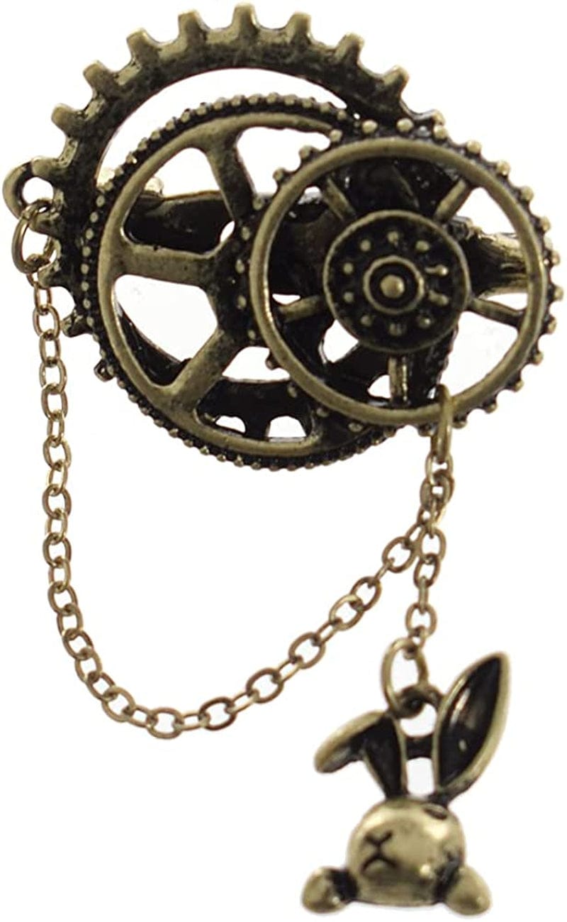 Unisex Steampunk Brooch Lapel Pin AA