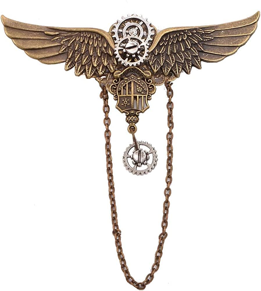 Unisex Steampunk Brooch Lapel Pin S