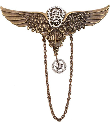 Unisex Steampunk Brooch Lapel Pin S