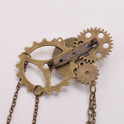Unisex Steampunk Brooch Lapel Pin