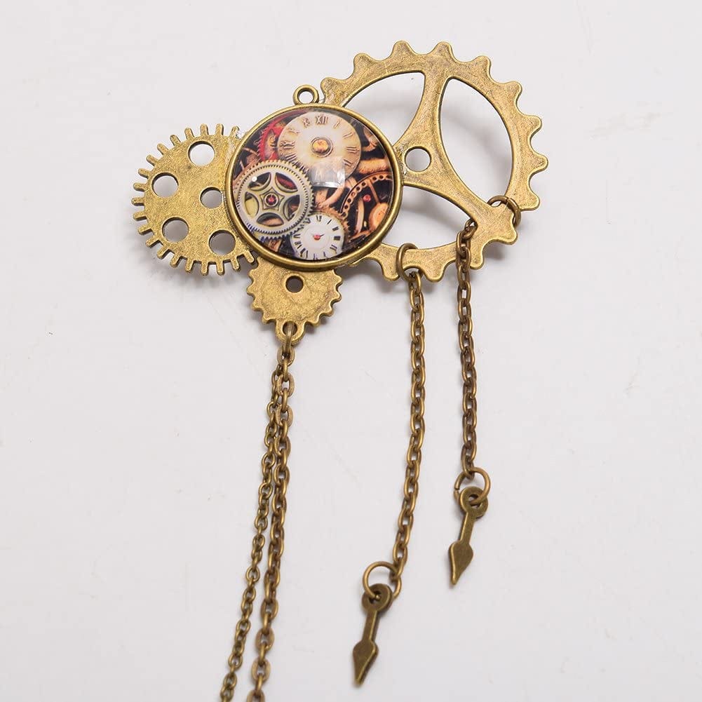 Unisex Steampunk Brooch Lapel Pin