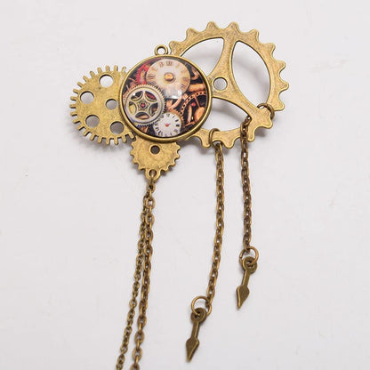 Unisex Steampunk Brooch Lapel Pin