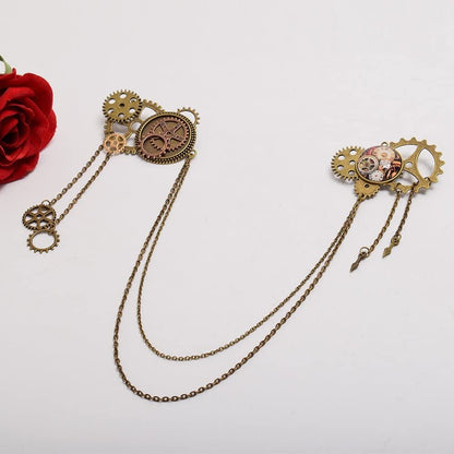 Unisex Steampunk Brooch Lapel Pin