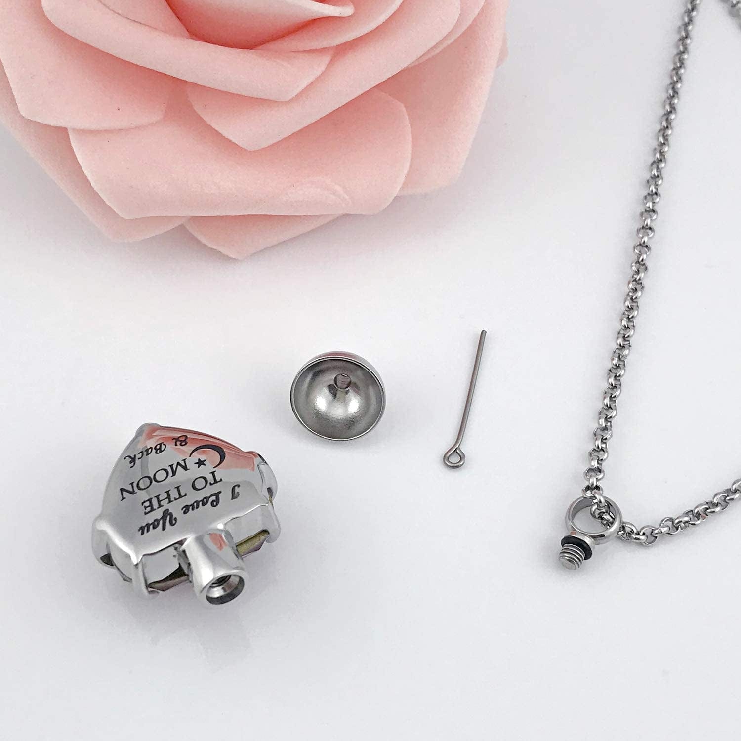 Urn Necklaces for Ashes "Always in My Heart" Heart Cremation Jewelry Memorial Pendant Birthstone Necklace