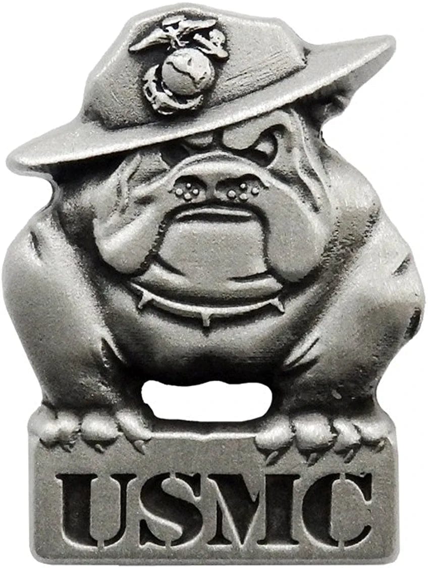 US Marine Corps EGA or Bulldog Solid Pewter Lapel Pin Made in USA Bulldog