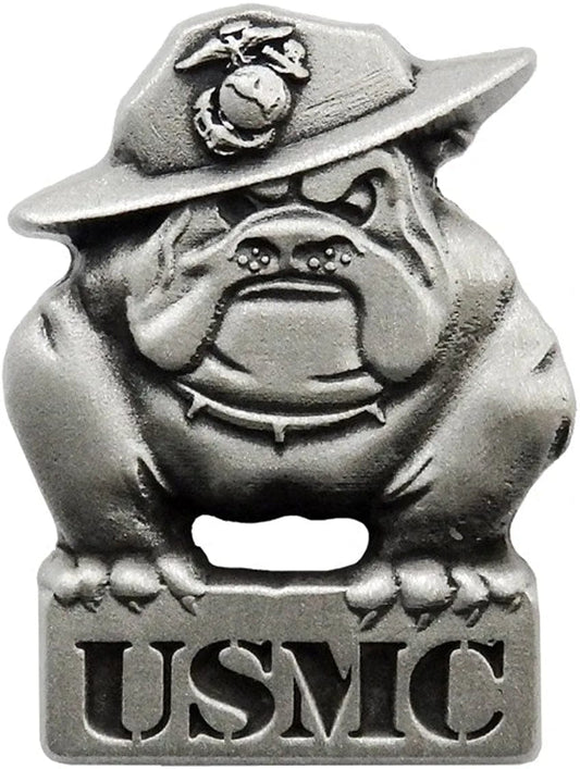 US Marine Corps EGA or Bulldog Solid Pewter Lapel Pin Made in USA Bulldog