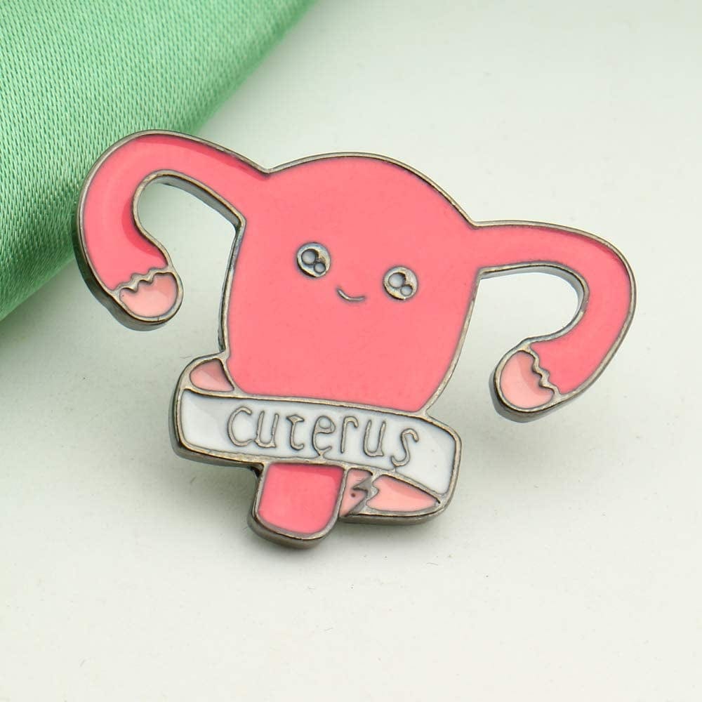 Uterus Pin Medical Pin Nurse Enamel Obgyn Pin Lapel Brooch Medical Gift for Doctor Medical Students