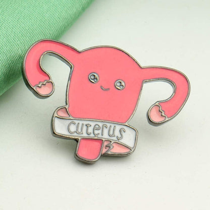 Uterus Pin Medical Pin Nurse Enamel Obgyn Pin Lapel Brooch Medical Gift for Doctor Medical Students