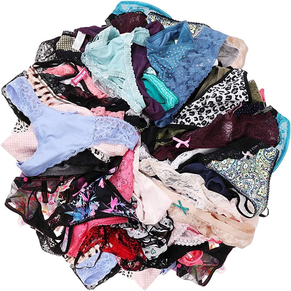 UWOCEKA Sexy Thongs for Women,Varity of T-Backs Sexy Underwear 20 Pack of G Strings Lacy Undies Panties Tanga