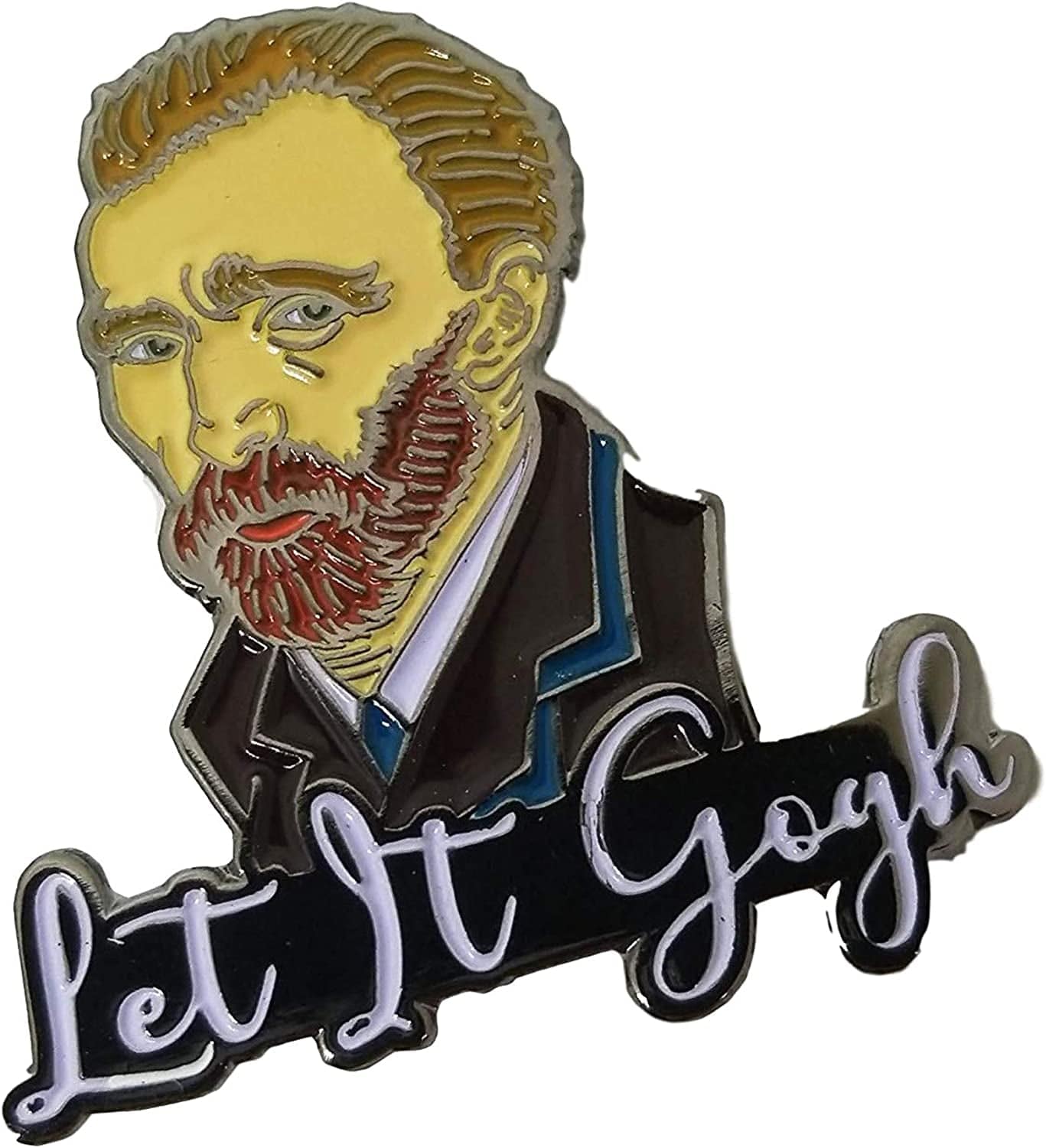 Van Gogh, Let It Gogh, Enamel Lapel Pin, 1.2 Inch
