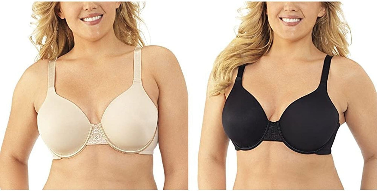Vanity Fair Women'S Beauty Back Full Figure Underwire Bra 76380 Damask Neutral/Midnight Black / 42B