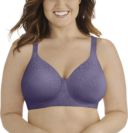 Vanity Fair Women'S Beauty Back Full Figure Wirefree Bra (71380-Fashion Colors) Blue Charcoal Lace / 36C