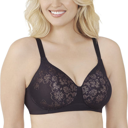Vanity Fair Women'S Beauty Back Full Figure Wirefree Bra (71380-Fashion Colors) Midnight Black Orchid / 38D