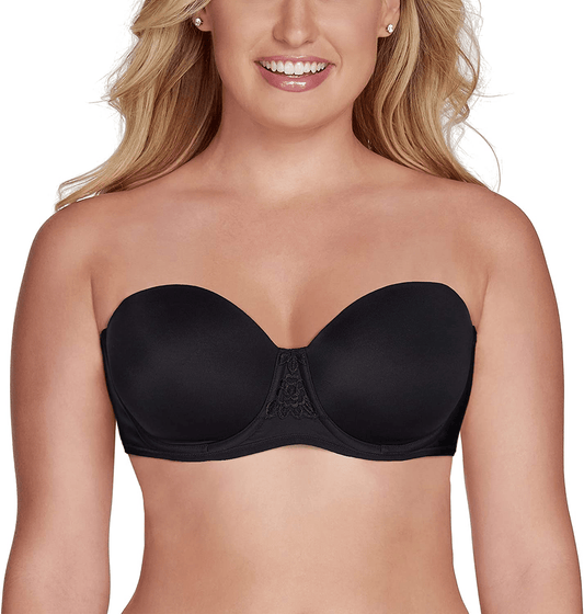 Vanity Fair Women's Beauty Back Smoothing Strapless Bra (34B - 44DD) Midnight Black / 38DD