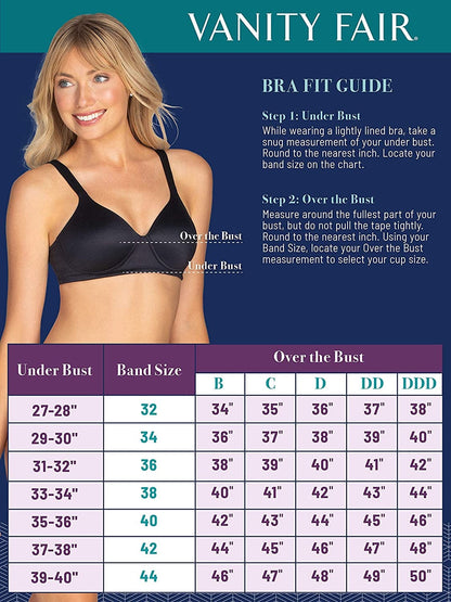 Vanity Fair Women'S Body Caress Full Coverage Convertible Bra