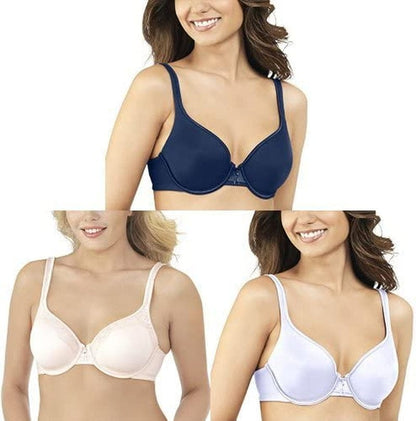 Vanity Fair Women'S Body Caress Full Coverage Underwire Bra 75335 Times Square Navy/Sheer Quartz Lace/Star White / 3 / 38B