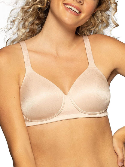 Vanity Fair Women'S Body Shine Full Coverage T-Shirt Bra Wirefree - Quartz Jacquard / Wirefree / 40D