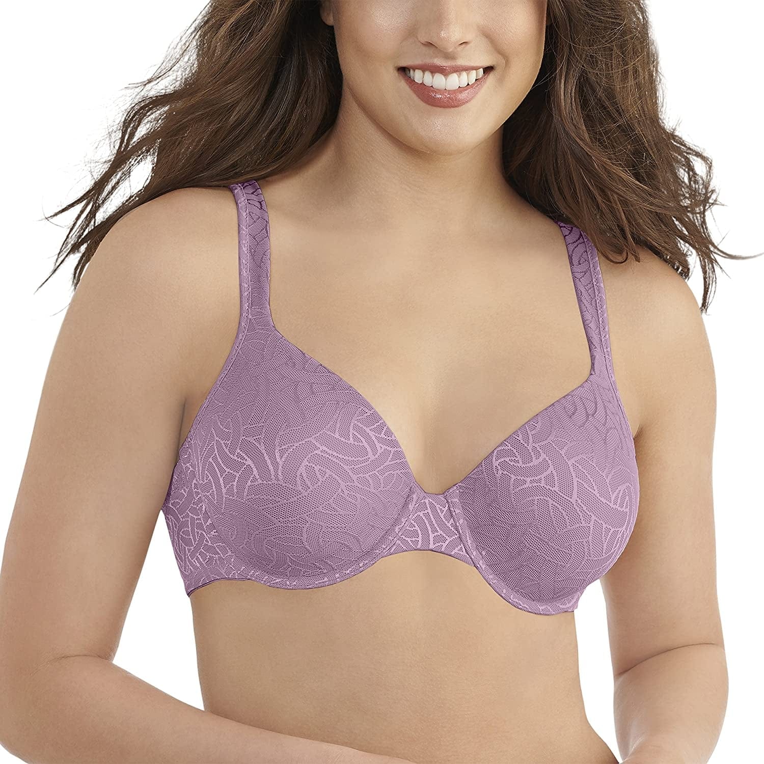 Vanity Fair Women'S Body Shine Full Coverage Underwire Bra 75298 Serene Mauve Jacquard / 36B