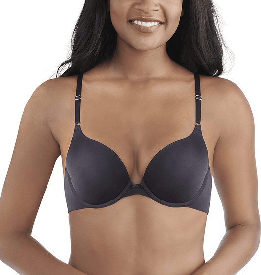 Vanity Fair Women's Ego Boost Push Up Bra (+1 Cup Size) Black / 36B
