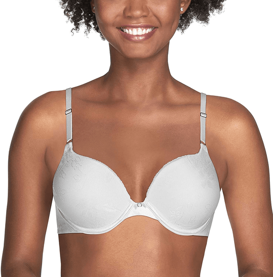 Vanity Fair Women's Ego Boost Push Up Bra (+1 Cup Size) White Jacquard / 32A