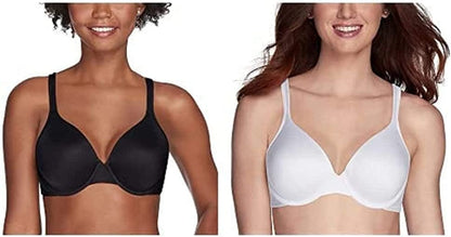 Vanity Fair Women'S Full Coverage Underwire Bra 75298 Underwire - 2 Pack - White/Black / 34DD
