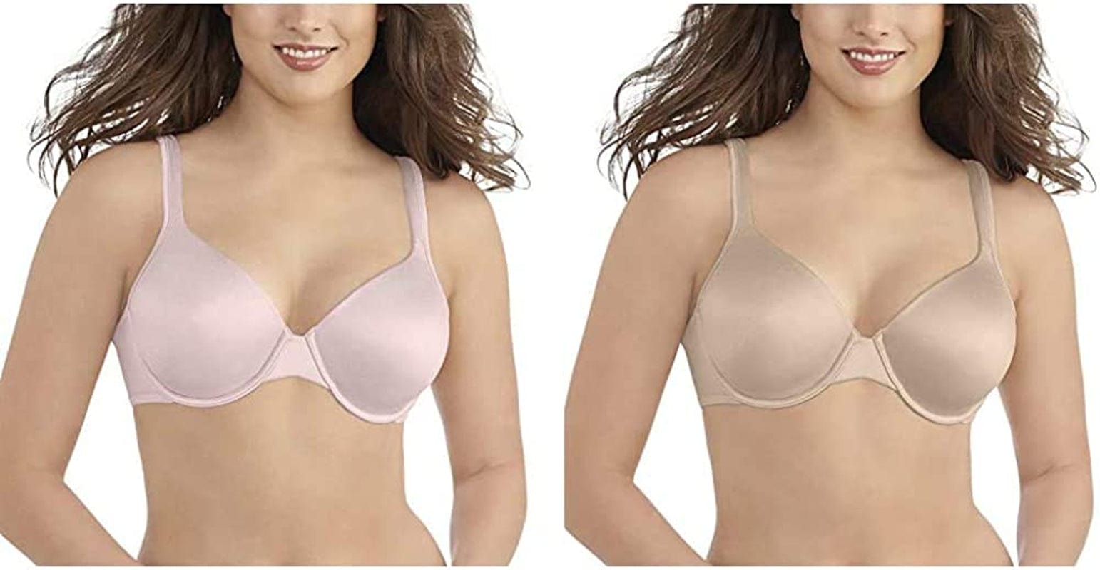 Vanity Fair Women'S Full Coverage Underwire Bra 75298 Underwire - 2 Pack - Quartz/Beige / 36DD