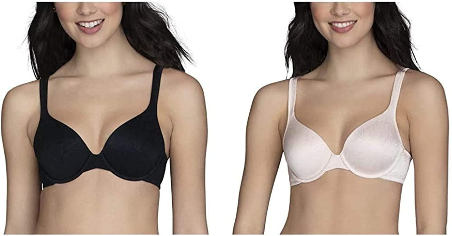 Vanity Fair Women'S Full Coverage Underwire Bra 75298 Underwire - 2 Page - Black Jacquard/Quartz Jacquard / 36D