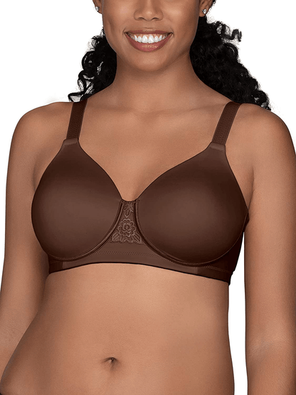Vanity Fair Women's Full Figure Beauty Back Smoothing Bra (36C-42H) Wirefree - Cappuccino / Wirefree / 36DD