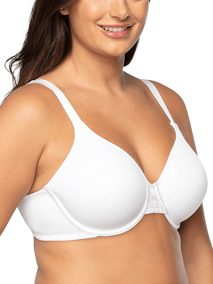 Vanity Fair Women's Full Figure Beauty Back Smoothing Bra (36C-42H) Wirefree - White / Wirefree / 42C