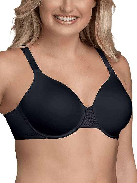 Vanity Fair Women's Full Figure Beauty Back Smoothing Bra (36C-42H) Underwire - Black / Underwire / 34G