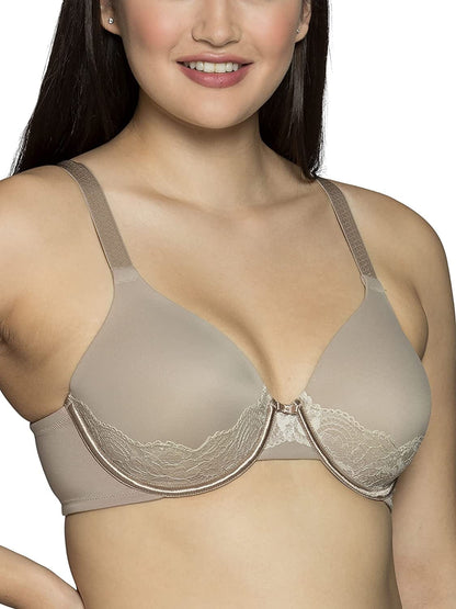 Vanity Fair Women'S Full Figure Beauty Back Smoothing Bra with Lace (36C-42DD) Underwire - Toasted Coconut / Underwire (76382) / 38DD