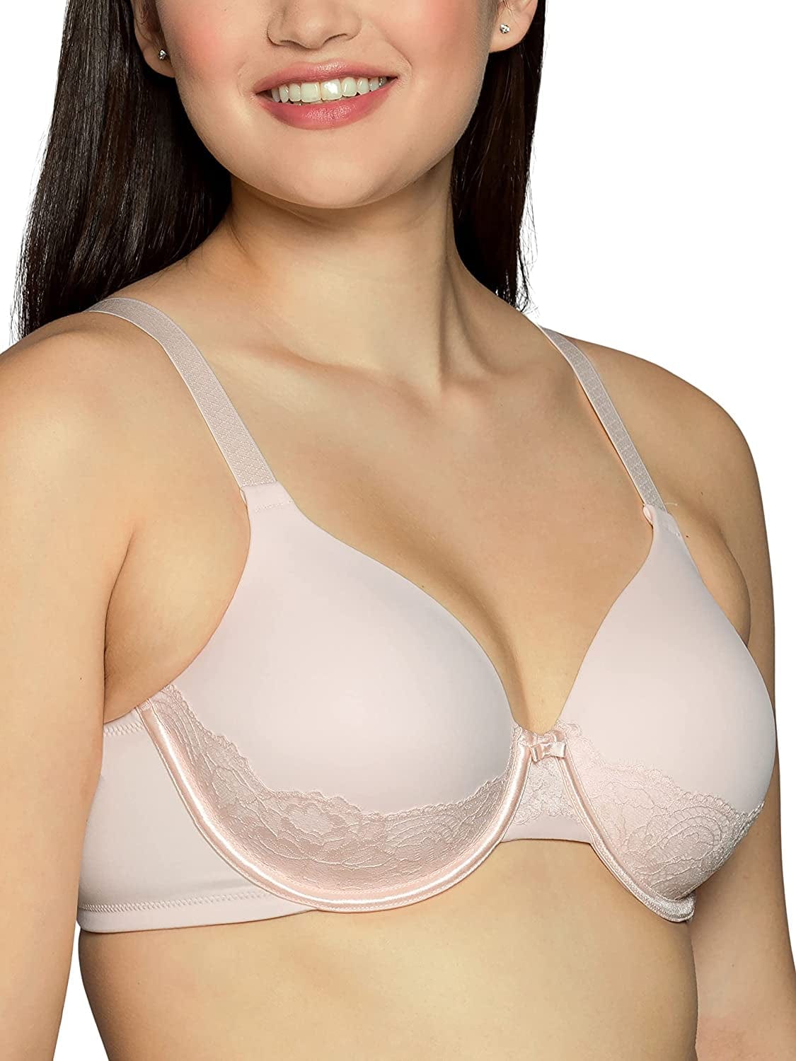 Vanity Fair Women'S Full Figure Beauty Back Smoothing Bra with Lace (36C-42DD) Underwire - Champagne / Underwire (76382) / 38DD