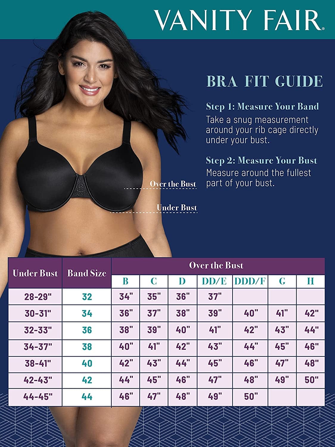 Vanity Fair Women'S Full Figure Beauty Back Smoothing Bra with Lace (36C-42DD)