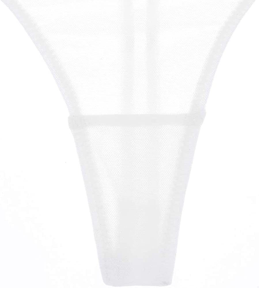Varsmiss Women See through Mesh Bra and Thong Set Transparent Sexy Underwear