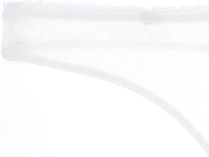 Varsmiss Women See through Mesh Bra and Thong Set Transparent Sexy Underwear