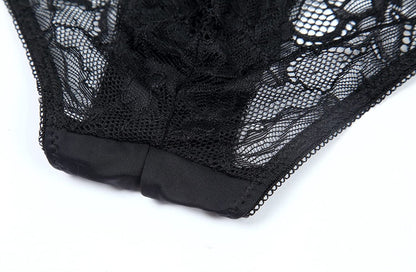 Verano Women'S Crotchless Briefs V-Back Lace Criss Paradise Panties