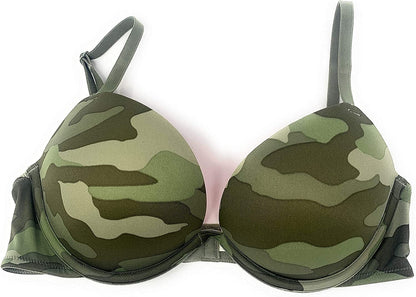 Victoria'S Secret Pink Wear Everywhere Super Push-Up Bra Camo / 32D