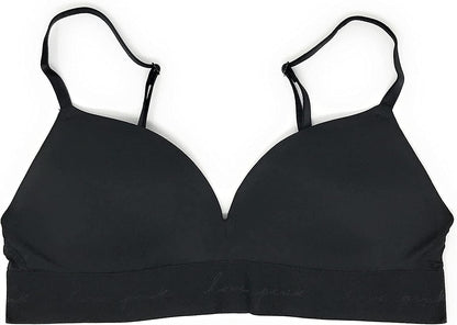 Victoria'S Secret Pink Wear Everywhere Wireless Push-Up Bra Black Solid / 34B