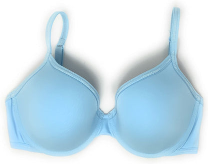 Victoria'S Secret T-Shirt Lightly Lined Demi Bra Sky Blue Logo Trim / 36D