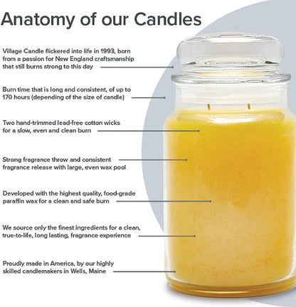 Village Candle Cherry Blossom 26 Oz Glass Jar Scented Candle, Large Candle
