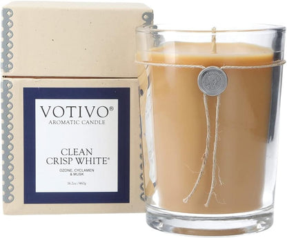 Votivo Red Currant 16.2 Oz Aromatic Large Candle | Soy Wax Blend | Luxury Glass Jar Scented Candle & Box | Candles for Home Scented | Candle Gifts | Long Burning & Highly Scented Clean Crisp White